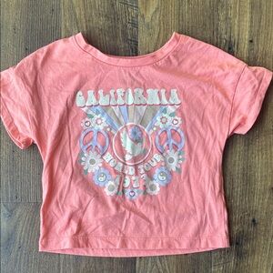 Kids California Graphic Tee - Coral